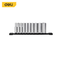 ราคา ชุดลูกบล็อกยาว DELI EDQ42010D-SL-01 3/8นิ้ว 10ชิ้น (888236700327)