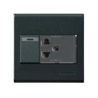 ราคา ชุดเต้ารับเดียว 3 ขา + สวิตซ์ 1 ทาง PANASONIC BSR1391SMB สีดำ (1094641)