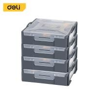 ราคา กล่องแบ่งช่อง DELI DL1001-1-GR-04 18X23X6ซม. 4ชิ้น สีเทา (888236700131)