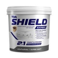 ราคา สีน้ำทาฝ้า ชนิดด้านพิเศษ TOA SHIELD EXPERT SUPERIOR PREMIUM 2 IN 1 E777 สีขาว 9 ลิตร (1304209)