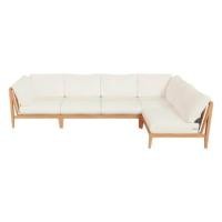 ราคา โซฟาไม้สักตัวแอล 6 ที่นั่ง BUNISE รุ่น OT02 ขนาด 322×163×74 ซม. สีครีม (888211800075)