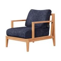 ราคา โซฟาไม้สัก 1 ที่นั่ง BUNISE รุ่น OT08 ขนาด 71×87×74 ซม. สีน้ำเงินทะเล (888211800100)