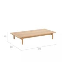 ราคา โต๊ะไม้สักทรงยาว BUNISE รุ่น CASSIS ขนาด 160×80×25 ซม. สีไม้ (888211800032)