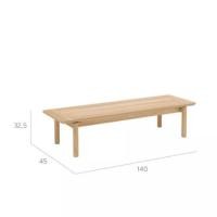 ราคา โต๊ะไม้สัก BUNISE รุ่น CASSIS ขนาด 140×45×32.5 ซม. สีไม้ (888211800034)