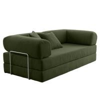 ราคา โซฟาเบด RENITA HOME รุ่น LEKO 200X100CM. ผ้าลูกฟูกลอนใหญ่ สีเขียวมะกอก (608-29) (888116600070)