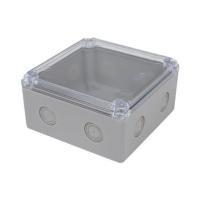 ราคา กล่องพลาสติกกันน้ำ ฝาใส ELEKTRA 6x6 นิ้ว สีเทา (1156402)