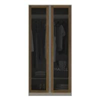 ราคา ตู้เสื้อผ้า 2 บานเปิด KONCEPT BLOX 100 ซม. สี DARK WOOD (1215866)