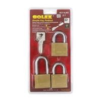 ราคา กุญแจคีย์อะไลก์ SOLEX D45 45 มม. สีทองเหลือง 3 ตัว/ชุด (1239428)