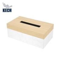 ราคา กล่องทิชชูแผ่น PVC KECH MINIMAL MARBLE สีเบจ (1242623)
