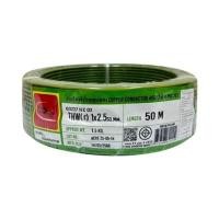 ราคา สายไฟ THW(F) IEC02 THAIUNION 1x2.5 ตร.มม. 50 ม. สีเขียวเหลือง (1294529)