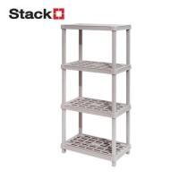 ราคา ชั้นพลาสติก 4 ชั้น STACKO 60x35x127 ซม. สีเทาอ่อน (1311596)