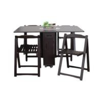 ราคา ชุดโต๊ะทานข้าวไม้ยางพาราแท้ 4 ที่นั่งพับเก็บได้ MAAI DESIGN รุ่น BUTTERFLY TABLE SET ช็อกโกแลต (888247300003)