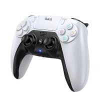 ราคา จอยเกมไร้สาย HOCO GA1 สำหรับใช้กับ PS4 รองรับระบบสั่น ระบบเสียง เ, 6-AXIS GYROSCOPE, Bชื่อมต่อหูฟังได้ สีขาว (888206800079)