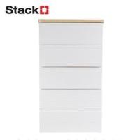 ราคา ตู้ลิ้นชัก 5 ชั้น STACKO MOKU 56.5x43x100 ซม. สีขาว (1314639)