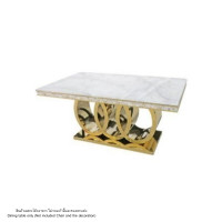 ราคา โต๊ะอาหารหินอ่อน WISDOM DESIGN FURNITURE รุ่น CHARLOTTE 160 ซม. สีมาร์เบิ้ล/ทอง (888216600916)