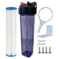 ราคา เครื่องกรองน้ำใช้ 1 ขั้นตอน WATERWAY BIG BLUE 20 นิ้ว เกลียวทองเหลือง กระบอกใส รุ่น WTBB-PLT (พร้อมไส้กรองน้ำ PLT BIG BLUE ขนาด 20นิ้ว) (888111800116)