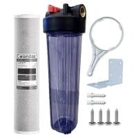 ราคา เครื่องกรองน้ำใช้ 1 ขั้นตอน WATERWAY BIG BLUE 20 นิ้ว เกลียวทองเหลือง กระบอกใส รุ่น WTBB-CTO (พร้อมไส้กรองน้ำ CTO BIG BLUE ขนาด 20นิ้ว) (888111800114)