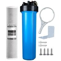ราคา เครื่องกรองน้ำใช้ 1 ขั้นตอน WATERWAY BIG BLUE 20 นิ้ว เกลียวทองเหลือง กระบอกฟ้า รุ่น WTBB-CTO2 (พร้อมไส้กรองน้ำ CTO BIG BLUE ขนาด 20นิ้ว) (888111800117)
