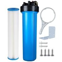 ราคา เครื่องกรองน้ำใช้ 1 ขั้นตอน WATERWAY BIG BLUE 20 นิ้ว เกลียวทองเหลือง กระบอกฟ้า รุ่น WTBB-PLT2 (พร้อมไส้กรองน้ำ PLT BIG BLUE ขนาด 20นิ้ว) (888111800120)