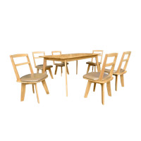 ราคา ชุดโต๊ะอาหารไม้ 6 ที่นั่ง WISDOM DESIGN FURNITURE รุ่น HIWAY 150 ซม. สีธรรมชาติ (888216600929)