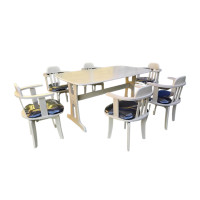ราคา ชุดโต๊ะอาหารไม้ 6 ที่นั่ง WISDOM DESIGN FURNITURE รุ่น RANDOM 150 ซม. สีธรรมชาติ (888216600931)