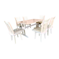 ราคา ชุดโต๊ะอาหารไม้ 6 ที่นั่ง WISDOM DESIGN FURNITURE รุ่น RICHMOND 150 ซม. สีธรรมชาติ (888216600932)
