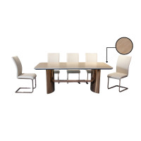ราคา ชุดโต๊ะอาหารหินอ่อน 8 ที่นั่ง WISDOM DESIGN FURNITURE รุ่นวินสตาร์ 240 ซม. สีขาว (888216600935)