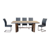 ราคา ชุดโต๊ะอาหารหินอ่อน 6 ที่นั่ง WISDOM DESIGN FURNITURE รุ่นวินสตาร์ 240 ซม. สีดำ (888216600937)