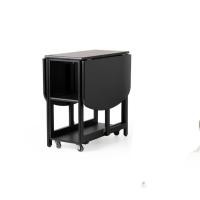 ราคา โต๊ะทานข้าวไม้ยางพาราแท้พับเก็บได้ MAAI DESIGN รุ่น NABI TABLE สีดำ (888247300009)