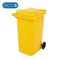 ราคา ถังขยะเหลี่ยม ฝาเปิด-ปิด มีล้อ ACCO 240L สีเหลือง (1100457)