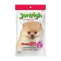 ราคา ขนมสุนัข JERHIGH CHICKEN STRAWBERRY STICK 60 กรัม (1213072)