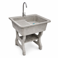 ราคา อ่างล้างจานขาตั้ง หินควอตซ์ 1 หลุม 1 ที่พัก DINOSAUR WASHTUB ขนาด 80X60X23ซม. สีออฟไวท์ (888241100009)