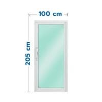 ราคา ประตูบานสวิงเดี่ยว อะลูมิเนียม LYNN X-SERIES 100x205 ซม. สีขาว (277798)
