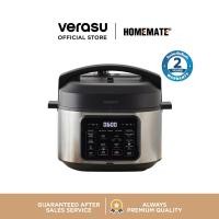ราคา หม้ออัดแรงดันไฟฟ้า WIDE MAX SMART COOKER (PRESSURE+) HOMEMATE (HOM-126061) 6 ลิตร สีดำ-สเตนเลส (888112900071)
