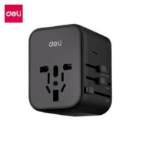 ราคา หัวแปลงปลั๊กไฟ DELI ET767-BK-01 สีดำ 2A3C-45W (888257600295)