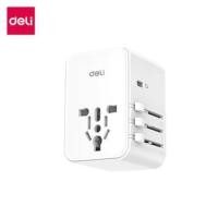 ราคา หัวแปลงปลั๊กไฟ DELI ET768-WH-01 สีขาว 2A3C-70W (888257600300)