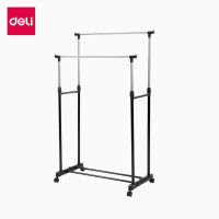 ราคา ราวแขวนผ้าบาร์คู่ DELI VS607-SL-01 41X81X161ซม.สีดำ (888257600877)