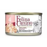 ราคา อาหารเปียกสุนัข FELINA CANINO DOG4 FISH & FOWL 85 ก. (1203199)