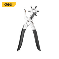 ราคา คีมเจาะรูหนัง DELI DL1919B-BK-01 เจาะได้ 6ขนาด สีดำ (888257700018)