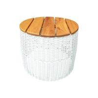 ราคา โต๊ะข้างหวายสานเทียม PAREENA DECOR รุ่น COASTAL WEAVE ท๊อปไม้สัก ไม้เนื้อแข็ง (888207200019)