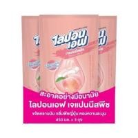 ราคา รีฟิลน้ำยาล้างจาน LIPON F กลิ่นเจแปนนีส พีช 450 มล. (แพ็ก 3 ชิ้น) (1224021)