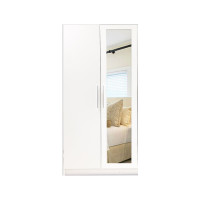 ราคา ตู้เสื้อผ้า 2 บานเปิด WISDOM DESIGN FURNITURE รุ่น MILANO90 สีขาว (888216601095)