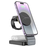 ราคา แท่นชาร์จไร้สาย 3IN1 HOCO CQ3 สีดำ สำหรับ สมาร์ทโฟน, หูฟังไร้สาย, APPLE WATCH พับเก็บได้ (888206800291)