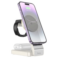 ราคา แท่นชาร์จไร้สาย 3IN1 HOCO CQ3 สีขาว สำหรับ สมาร์ทโฟน, หูฟังไร้สาย, APPLE WATCH พับเก็บได้ (888206800292)