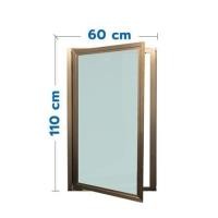ราคา หน้าต่างบานเปิด อะลูมิเนียม มุ้ง WINDOW ASIA 60X110 ซม. สีชา (1128033)