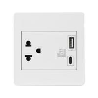 ราคา ชุดเต้ารับ 3 ขา 16 แอมป์ 250 โวลต์ พร้อม USB TYPE A/C แบบ PD/QC HACO M3N-E1USBAC สีขาว (1274233)