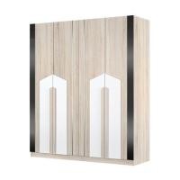 ราคา ตู้เสื้อผ้า 4 บานเปิด SB FURNITURE ODENSE 19218599 180 ซม. สีโอ๊ค/ขาว (1323785)