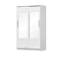 ราคา ตู้เสื้อผ้าบานเลื่อนกระจกเงา WISDOM DESIGN FURNITURE รุ่น W12SL 120 ซม. สีขาว (888216601129)