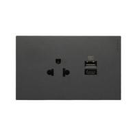 ราคา ชุดเต้ารับเดี่ยว 3 ขา พร้อม USB TYPE A + TYPE C BTICINO NEXY SQG4126AC สีดำ (1314277)
