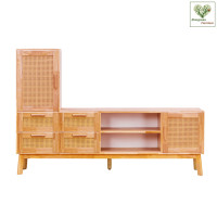 ราคา ตู้วางทีวี EVERGREEN FURNITURE รุ่น GL-18-FWR-4-8 ไม้ยางพารา สีไม้ธรรมชาติ (888168100199)